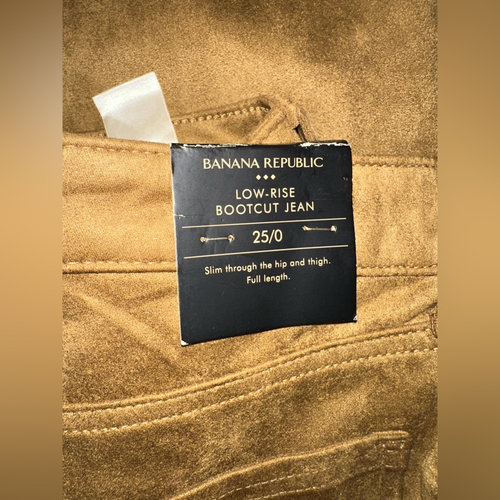 Banana Republic VEGAN SUEDE low rise bootcut jeans Fall 2023 New‎ with tag 25/0 - Picture 13 of 13